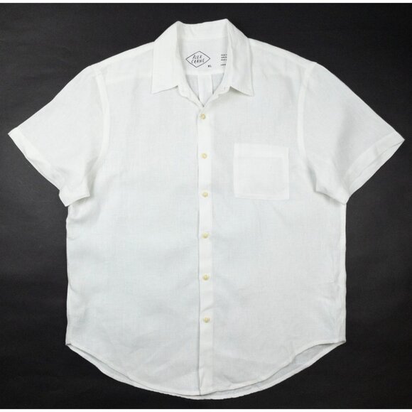Alex Crane Ola Linen Shirt Men's XL White Short Sleeve Casual Button-Up Travel - Picture 2 of 10